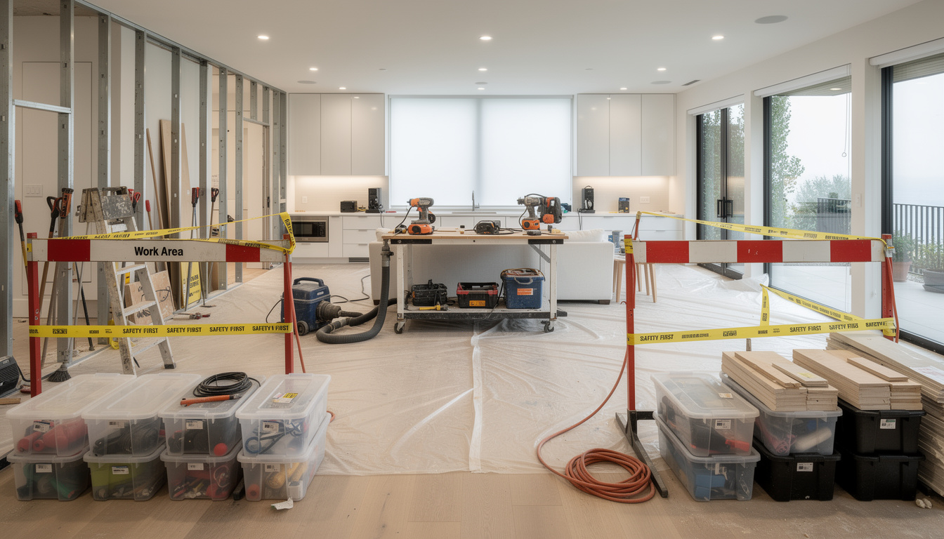 Préparer un petit chantier intérieur : protections et circulation conseils pratiques pour préparer un petit chantier intérieur : comment assurer la protection des surfaces et organiser la circulation pour un travail efficace et sécurisé.