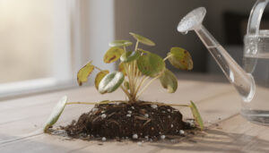 Un pilea ne pousse pas : vérifier lumière, arrosage et substrat